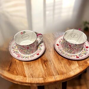 Grace Teaware Floral Teacup and Saucer Set